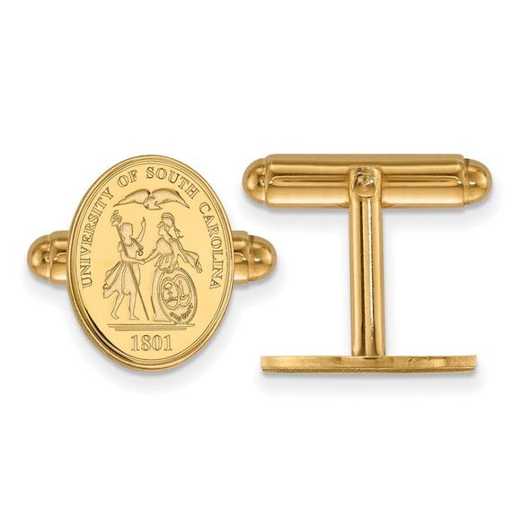 14k Gold Plated Silver University of South Carolina Cuff Links